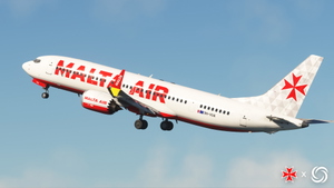 MALTA AIR Pack w/ 3D Full Economy Cabin | iFly 737 MAX 8 [Smart Decals] thumbnail 3