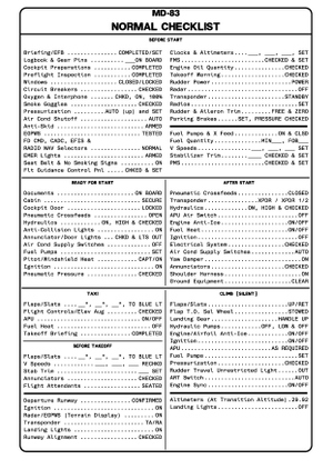 Md 80 Checklist.pdf McDonnell Douglas MD-83 - Checklist - MSFS Add-on - Flightsim.to