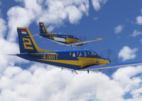 [Mesh Livery] Asobo Bonanza G36 Indonesian Navy Rajawali Flight Pack