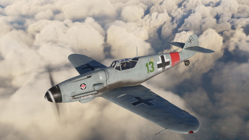 Messerschmitt  Bf 109G-6/AS W.Nr. 20601  "Grüne 13"  Stab./ JG1