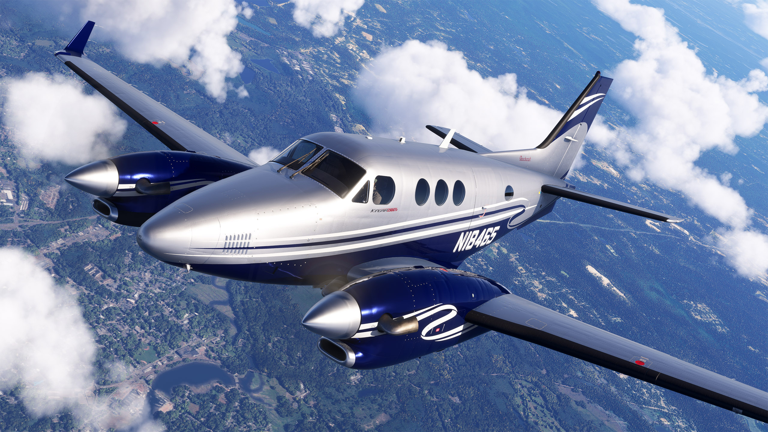 Microsoft Beechcraft King Air C90GTx - N18465 - Image 1