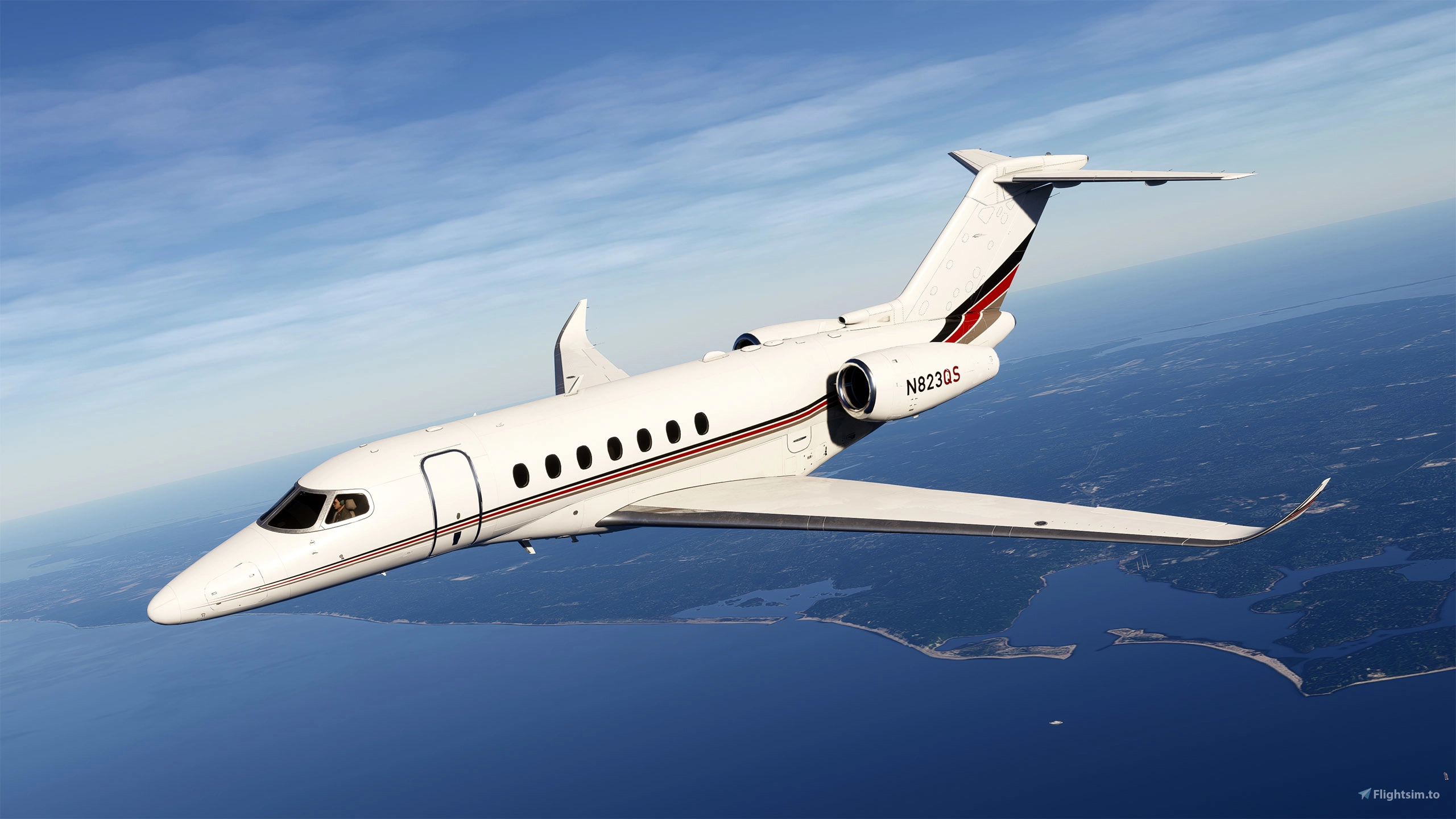 Microsoft Cessna Citation Longitude - Netjets N823QS (Dynamic Registration) - Image 1