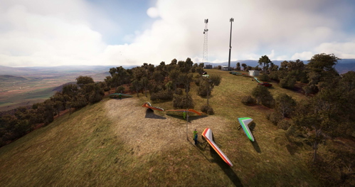 Mount Elliot Hang Gliding Site, Victoria, Australia.
