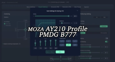 [MOZA AY210] PMDG B777 Profile by Tony