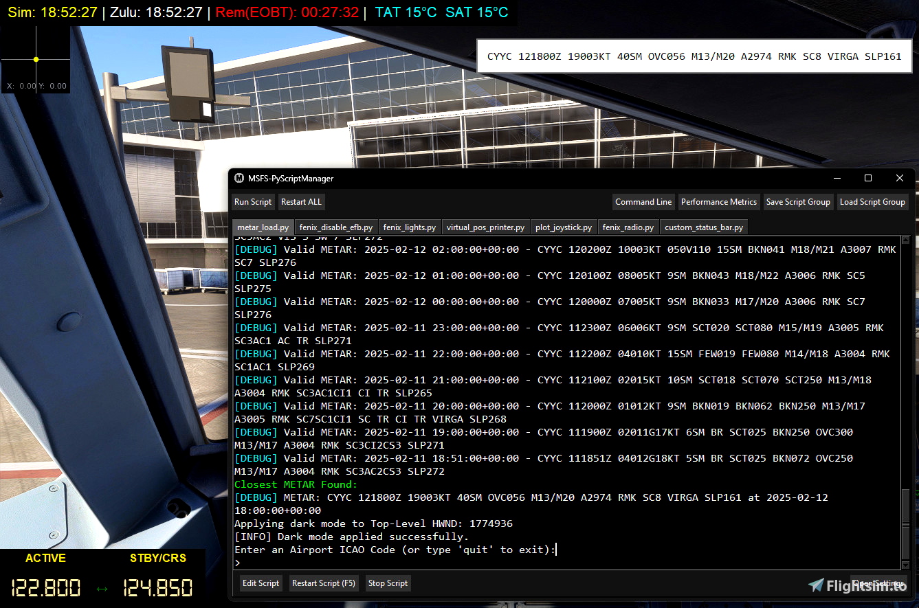 Flight Simulator Script MSFS-PyScriptManager for Microsoft Flight Simulator | Feed