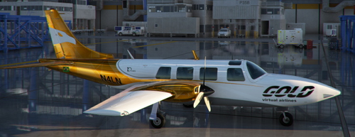A2A Piper Aerostar 600 AEST - 10 Years Livery - Gold Virtual Airlines