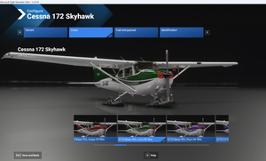 MSFS2024 - Default Asobo C172 Livery Package - five metallic colours, packaged for every model thumbnail 6