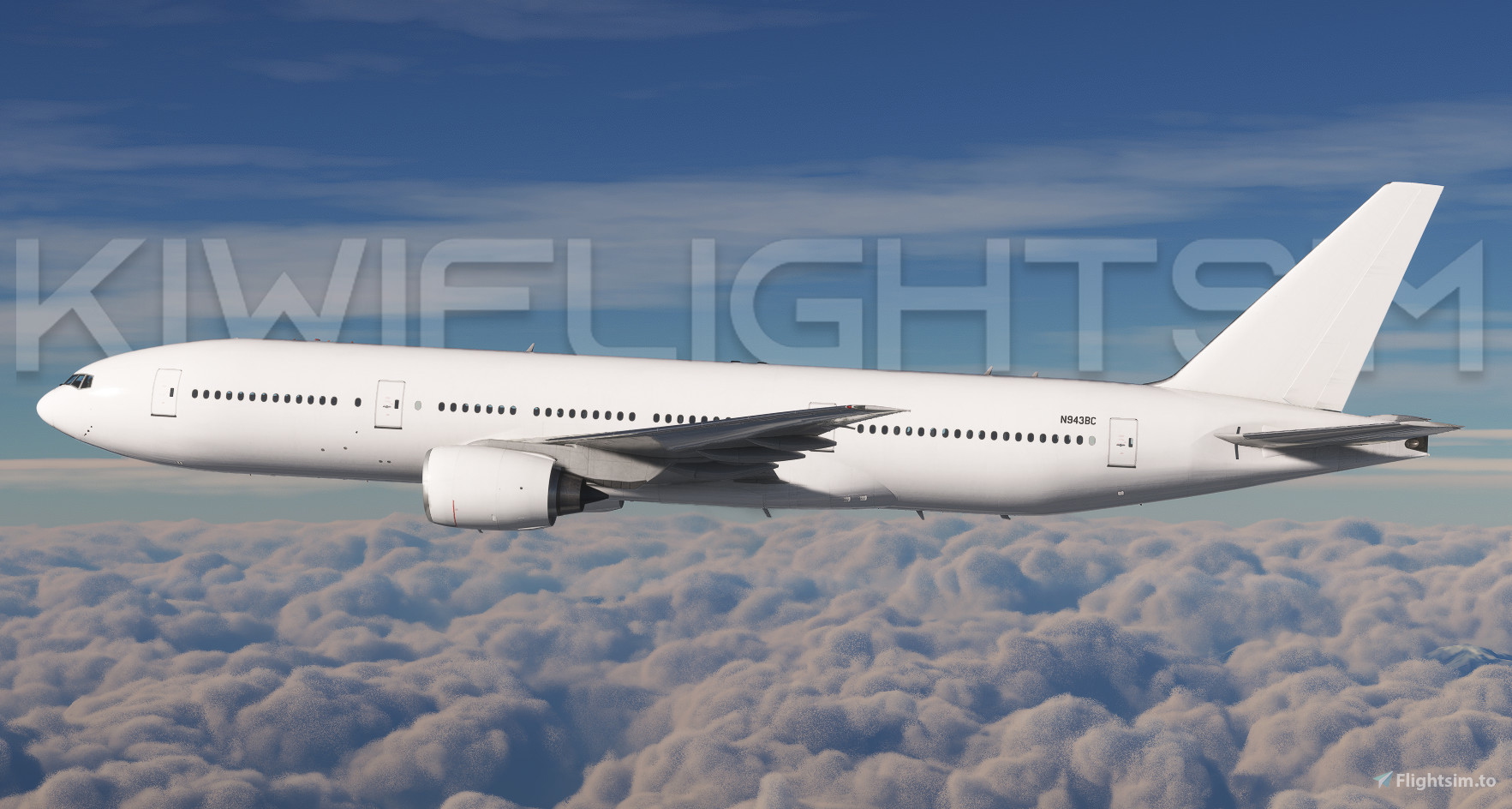 N943BC | White Livery | PMDG Boeing 777-200ER [8K] [MSFS20/24] for