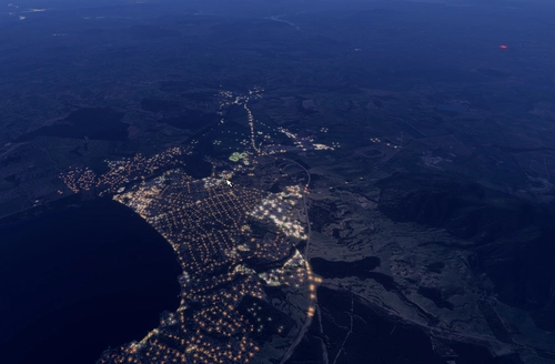 Night lights cleanup - New Zealand North Island