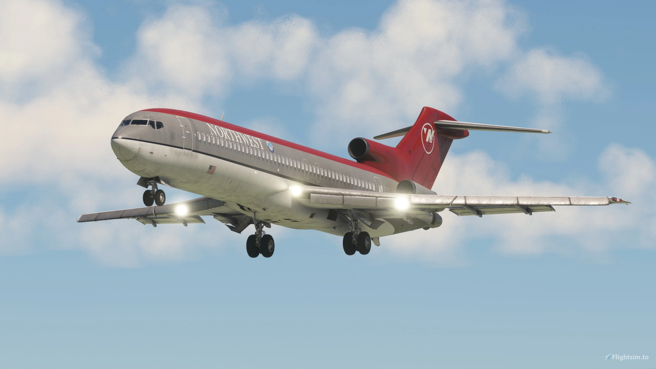 Northwest (N802EA) - FlightSim Studio 727-200 PAX - Image 1