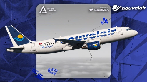 Nouvelair Livery w/Cabin For Fenix A320 | TS-IND [8K] [BFU]