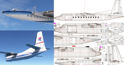 Paint kit for Fokker F27 mk 500 for MSFS 2020 by Benoit Gaurant