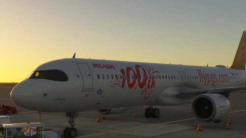 Pegasus TC-RDP special 100th livery Inibuilds A321LR MSFS2024 (with cabin)