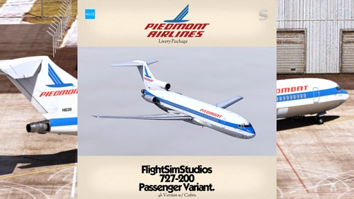 Piedmont Airlines Livery Pack w/ Cabin| FSS 727 PAX | 4K