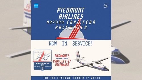Piedmont Airlines N2702R | Fokker 27 | 8K