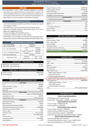 Pilatus PC-24 - Procedures and Checklist thumbnail 2