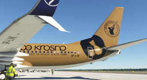 PMDG 737-800 Lot Polish Airlines ''100years Krosno'' thumbnail 3