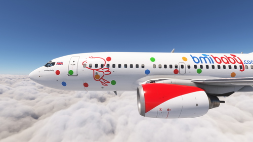 PMDG 737-700  BMIbaby  - BBC Children in Need  (G-BVKB)