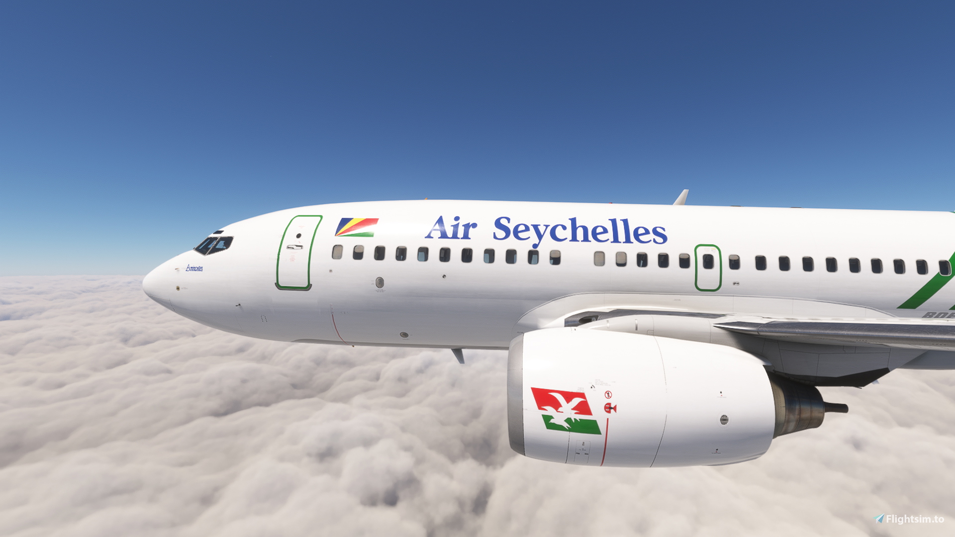 PMDG 737-700 w/ cabin Air Seychelles Retro (S7-SEZ) - Aircraft