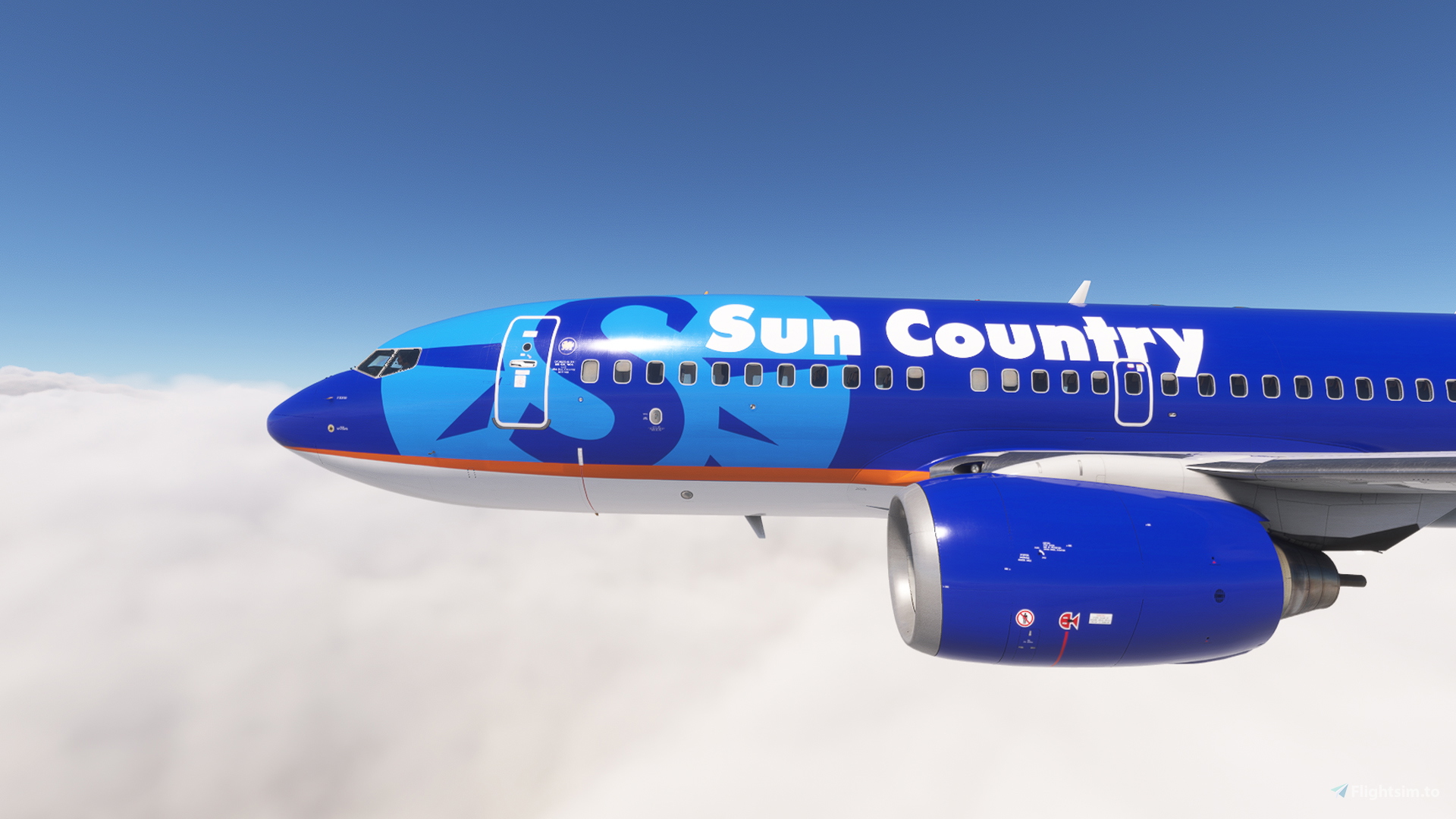 PMDG 737-700 w/ cabin Sun Country Airlines (N715SY) for Microsoft