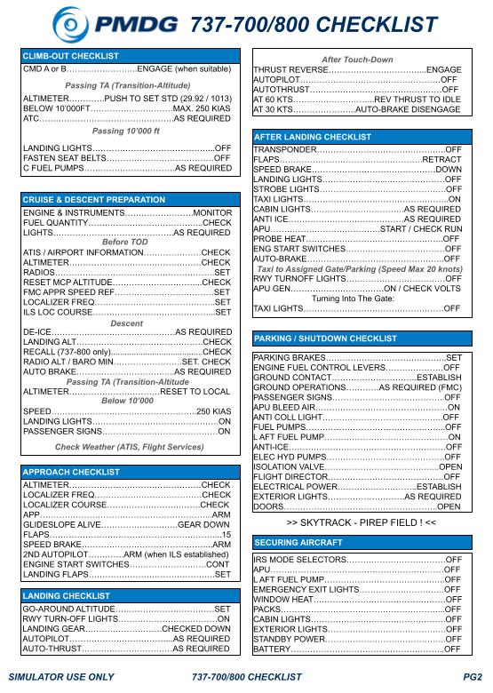 MJLKご確認 Normal Checklist (Xchecklist) for Zibomod Boeing 737-800 - X-Plane.to