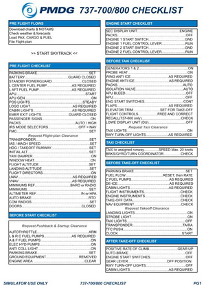 PMDG 737-700/800  Checklist | MSFS 2020/2024 | 4K Checklist thumbnail 2