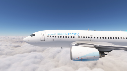 PMDG 737-700 w/ cabin California Pacific Airlines (N176EC)