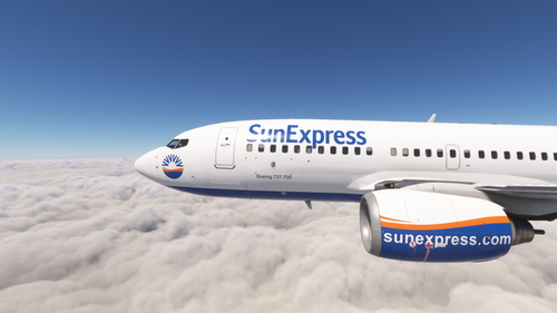 PMDG 737-700 w/ cabin SunExpress (TC-SOB + TC-SNT)