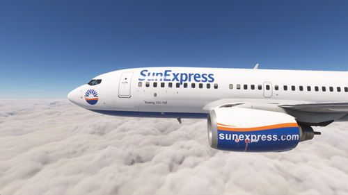 PMDG 737-700 w/ cabin SunExpress (TC-SOC)