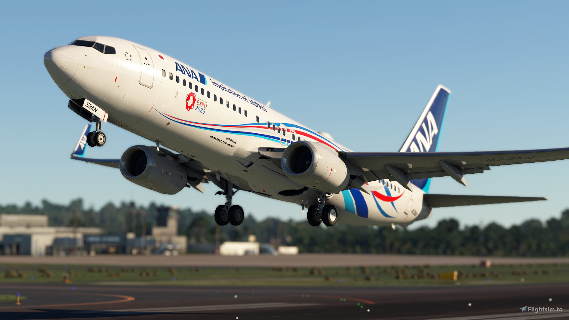 航空機・ヘリコプター ANA B737-800 JA58AN EXPO25 PMDG 737-800 All