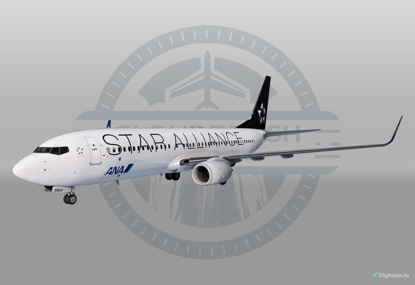 PMDG 737-800 ANA Wings JA51AN - Star Alliance (w/ cabin) for