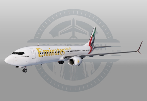 PMDG 737-800 Emirates A6-EMA (fictional)