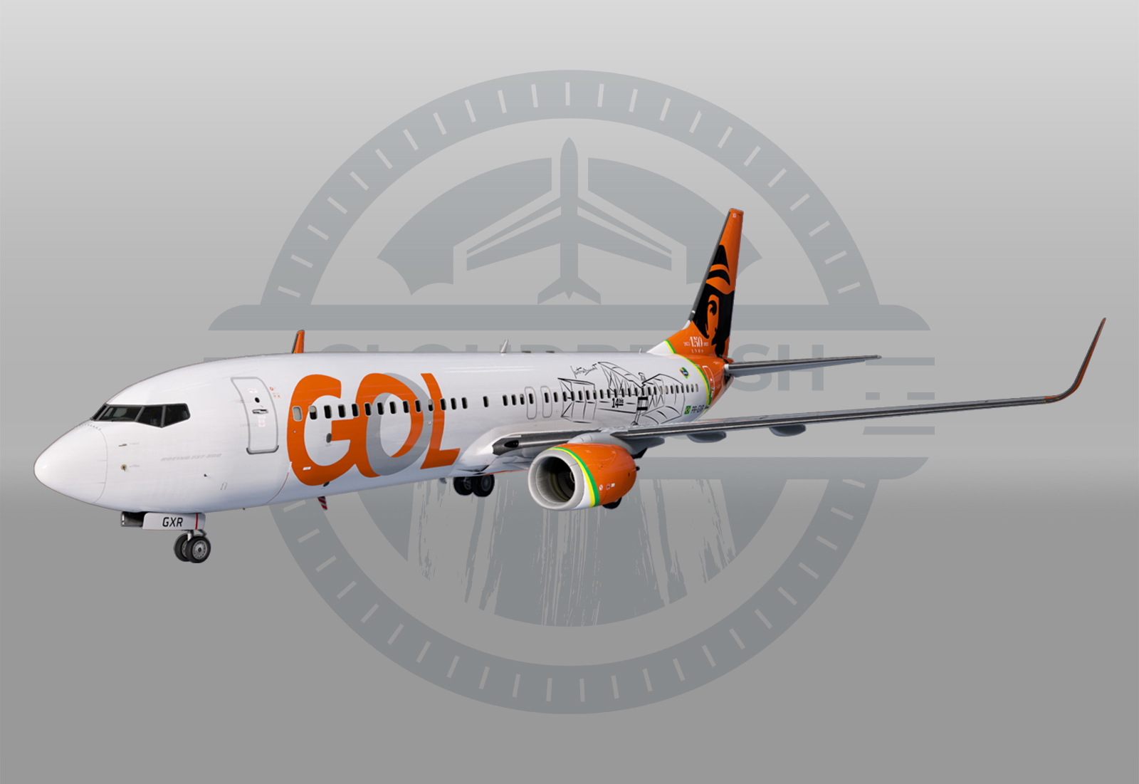 PMDG 737-800 - GOL Linhas Aereas PR-GXR - "Santos Dumont" (w/ cabin) - Image 1