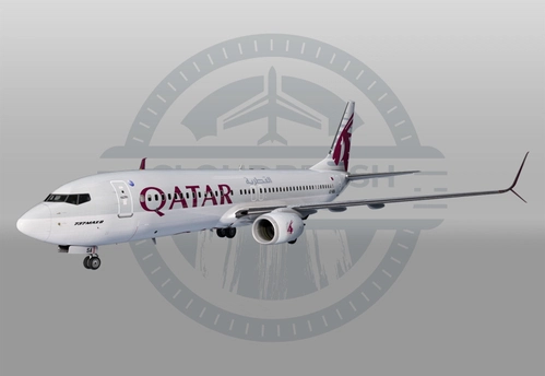 PMDG 737-800 "MAX" - Qatar Airways A7-BSA (w/ cabin)