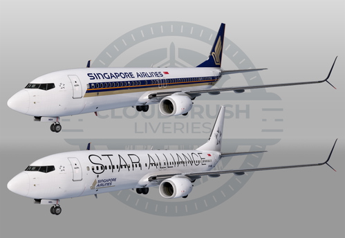 PMDG 737-800 "MAX" - Singapore Airlines - 2 liveries (w/ cabin)