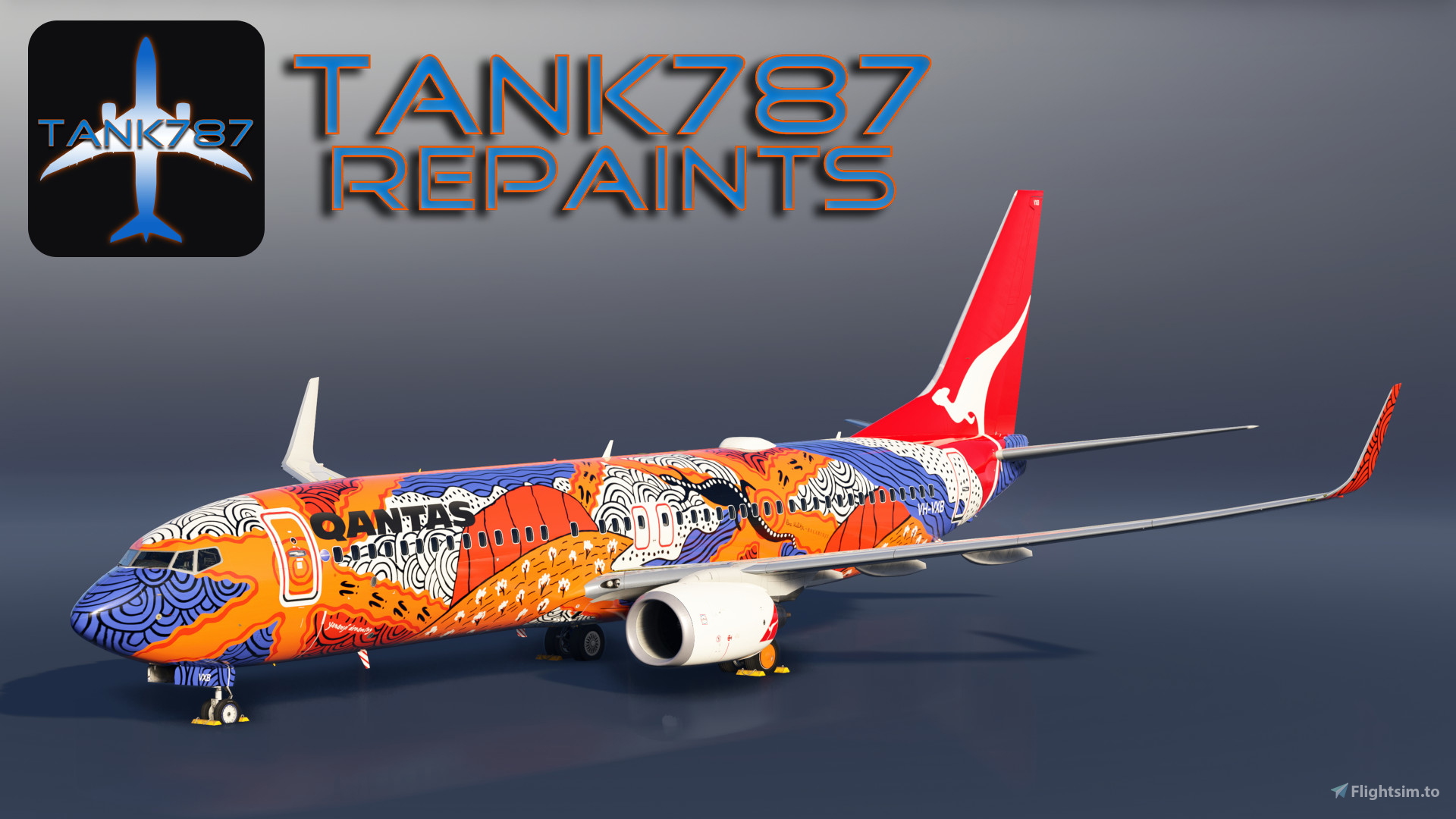 PMDG 737-800 Qantas - VH-VXB Yananyi Dreaming (2 Pack) for
