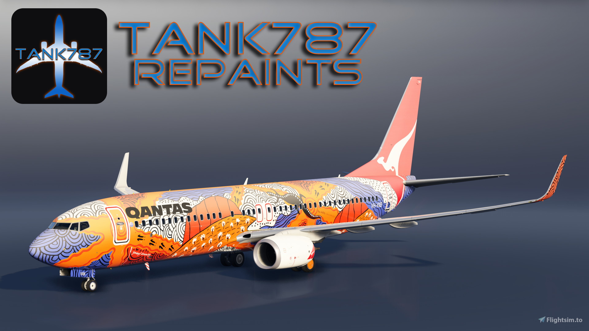 PMDG 737-800 Qantas - VH-VXB Yananyi Dreaming (2 Pack) for