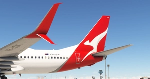 PMDG 737-800 Qantas - VH-VZW Silveroo Split Scimitar thumbnail 7