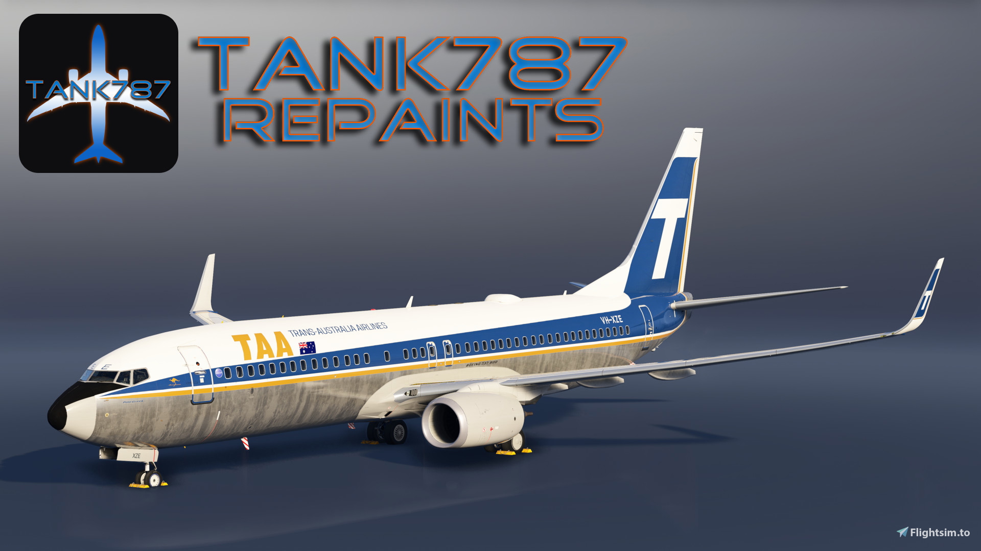 PMDG 737-800 Qantas - VH-XZE TAA 1970s Fictional - Aircraft