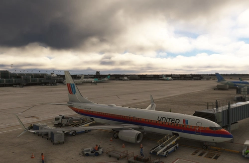 PMDG 737-800 United Airlines Saul Bass Retro Livery (N825UA) (Fictional)