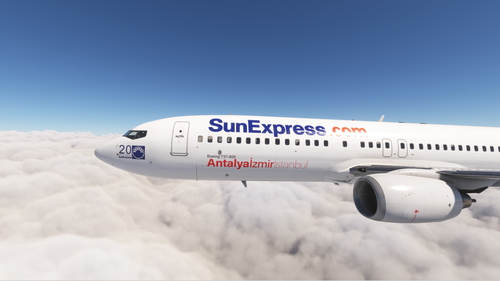PMDG 737-800 w/ cabin SunExpress - old livery (TC-SNE)