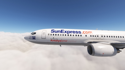 PMDG 737-800 w/ cabin SunExpress - old livery (TC-SNM)