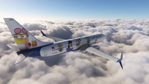 PMDG 737-800 w/ cabin Sunexpress Minions Edition (TC-SOH) thumbnail 6