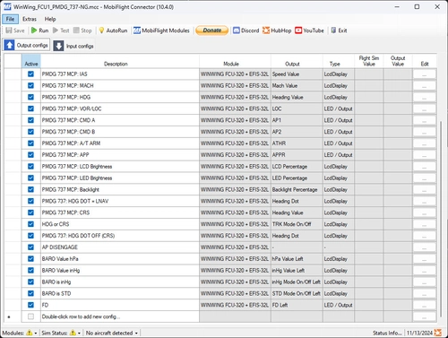 PMDG 737NG | Winwing FCU+EFIS | Mobiflight Profile