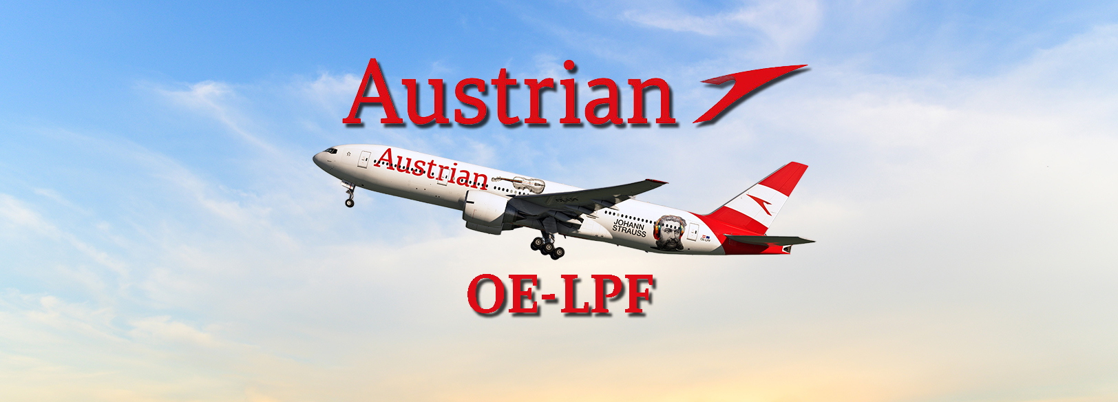 PMDG 777-200ER Austrian OE-LPF JOHANN STRAUSS Livery - Image 1