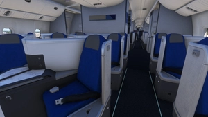PMDG 777-200ER /w cabin United Airlines Evo Blue fleet thumbnail 10