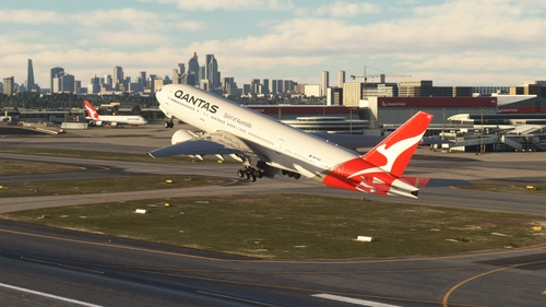 PMDG 777-200LR Qantas 2016 VH-ZNZ with Cabin