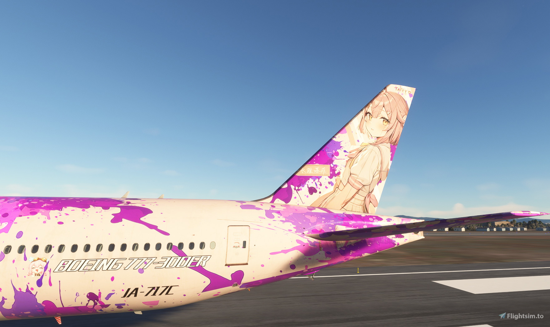 PMDG 777-300ER Ace Taffy 永雏塔菲 永雛タフィー JP-717C 8K livery