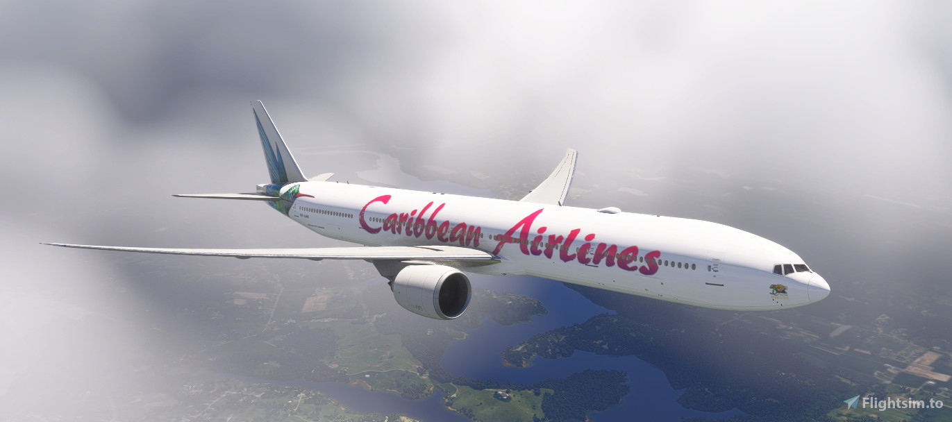 PMDG 777-300ER CARIBBEAN AIRLINES (9Y-LHR)-Fictional- w/Cabin 对于 ...