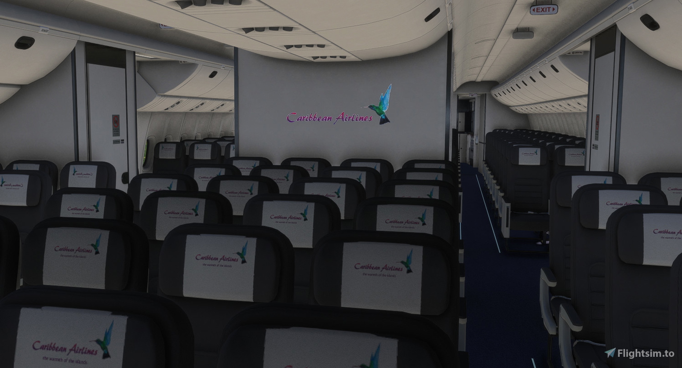 PMDG 777-300ER CARIBBEAN AIRLINES (9Y-LHR)-Fictional- w/Cabin 对于 ...
